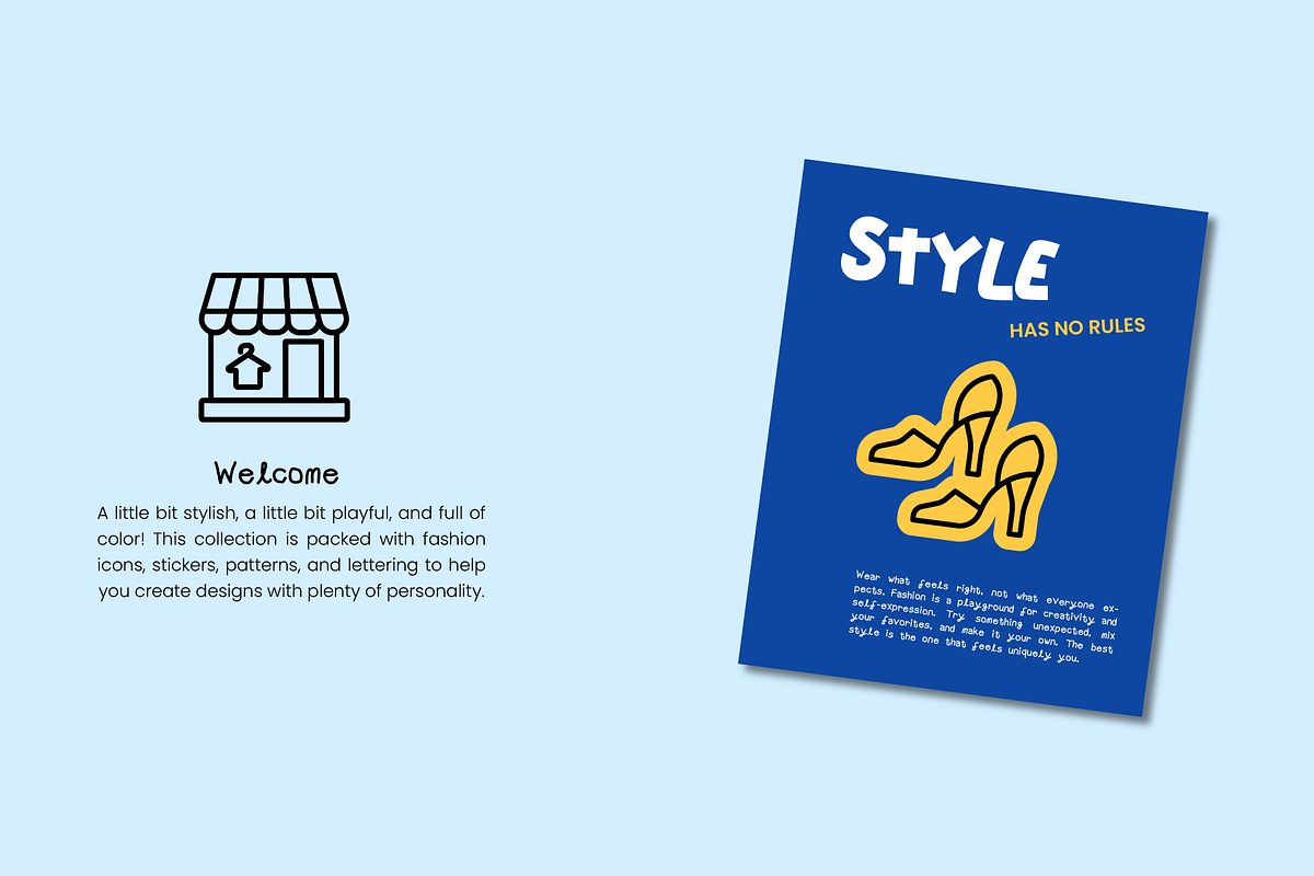 100+ Fashion Icons, Pattern, Poster, an Object Illustration by digitalsbydepi (Photo 3 of 17)