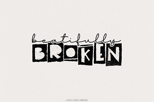 Beautifully Broken Png, an Illustration by SharpMarketplace