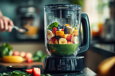 Preparing a healthy smoothie with fr, a Background Photo by Pixeness