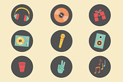 Things in Music Festivals-44 Vectors, an Illustration by Little Pixel Shop (Thumbnail 2 of 5)