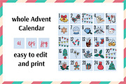 Christmas Advent Calendar for kids, a Card Template by AnnaViolet_store (Thumbnail 2 of 11)