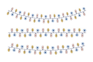 Christmas Doodle Garland Brush