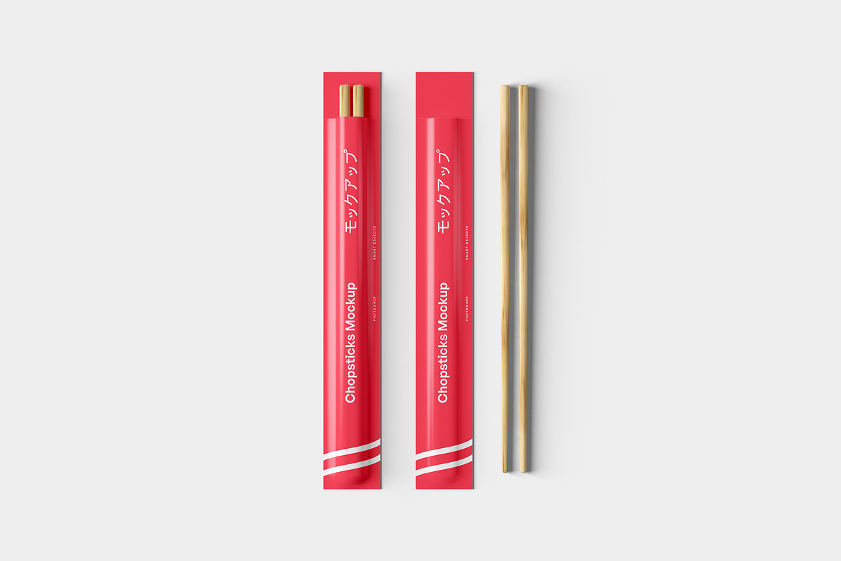 Chopsticks Mockups, a Packaging Mockup by artimasa (Photo 2 of 6)