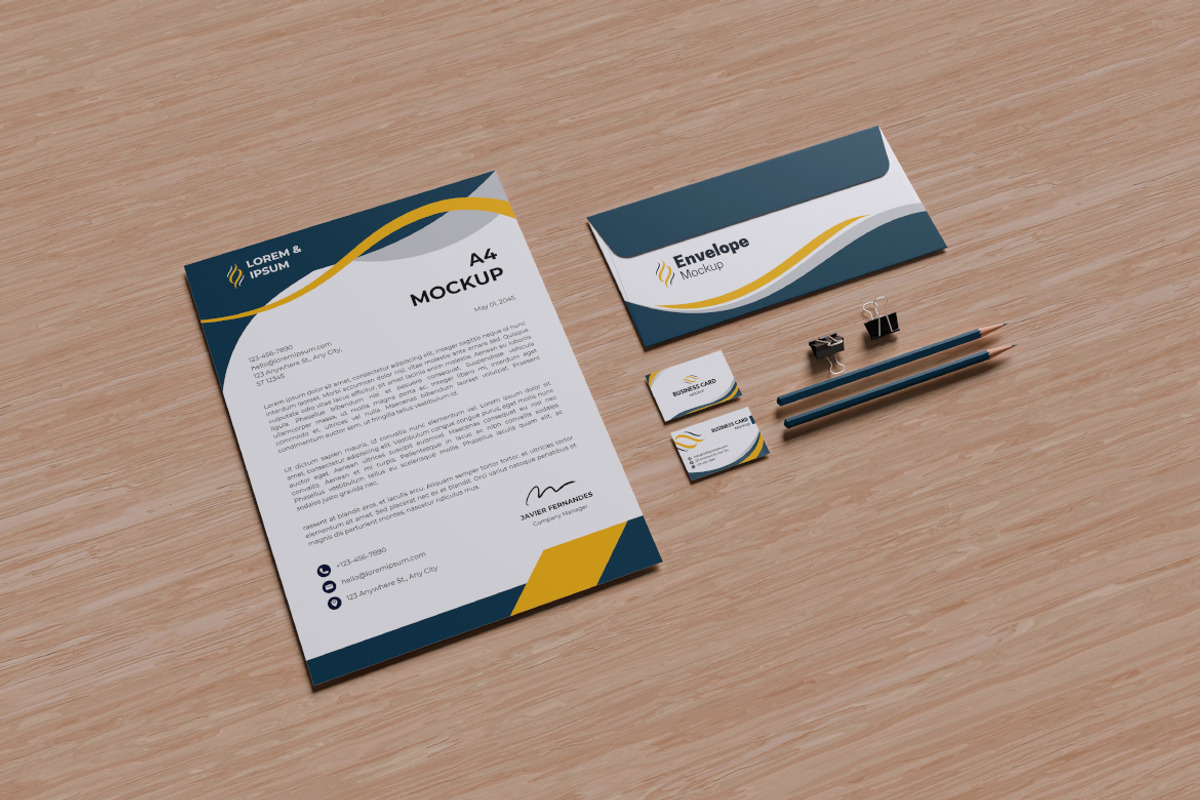 Stationery Mockup Bundle Set, an Advertising Mockup by Rielismee (Photo 4 of 5)