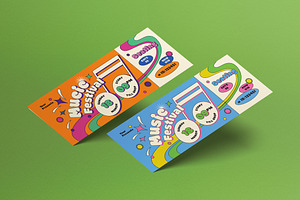 70's Retro Music Festival Ticket, a Card Template by graphicook