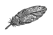 Ornamental Feather SVG Bundle, an Illustration by yasushie (Thumbnail 25 of 31)
