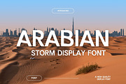 Arabian Storm Display Font, a Sans Serif Font by Creativetacos (Thumbnail 1 of 8)