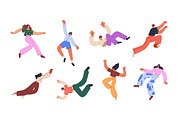 People flying in free poses set, a Person Illustration by Good Studio (Thumbnail 1 of 8)