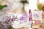 Lilac Watercolor Clipart Set, a Seasonal Illustration by Leonaa art (Thumbnail 3 of 8)