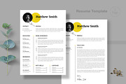 Modern Resume CV Template Design, a Resume Template by PixelStudio (Thumbnail 2 of 7)
