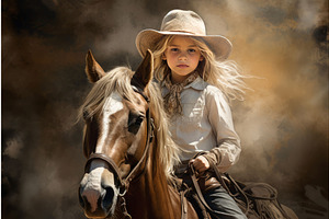 Weathered Cowboy Banner Portrait