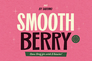 SmoothBerry Playful Retro Font