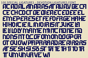 Devotion Ligatures - Futuristic Font, a Sans Serif Font by 177Studio (Thumbnail 8 of 8)