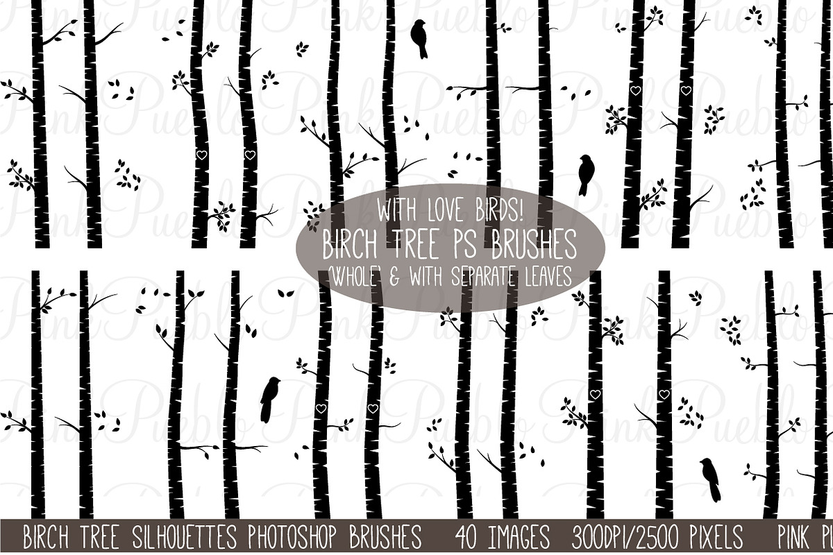 Birch Tree Photoshop Brushes preview 6