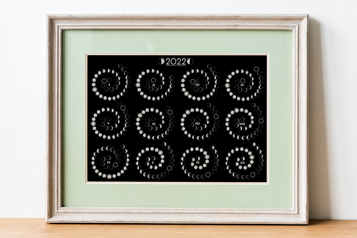 Moon Calendar 2022 Spiral, a Stationery Template by land art (Photo 7 of 9)