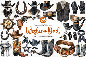 Retro Western Dad PNG, an Illustration by SinaCreation