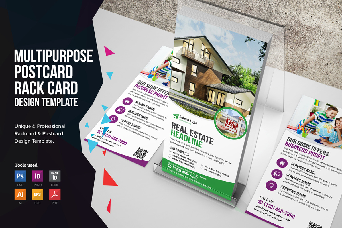 Postcard & Rack card DL Flyer v1, a Card Template by Miyaji75 (Photo 1 of 10)