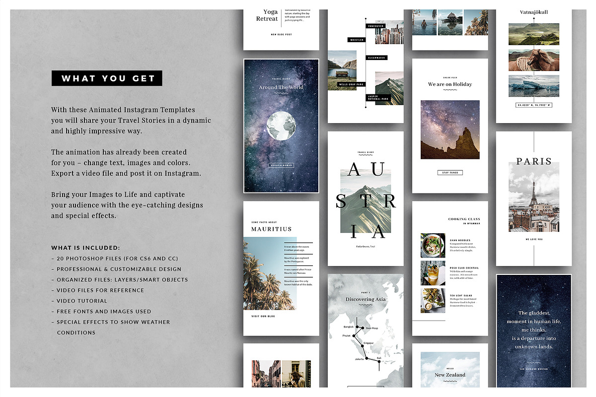 ANIMATED Travel Instagram Stories, a Social Media Template by Ruby&Heart Studio (Photo 2 of 11)