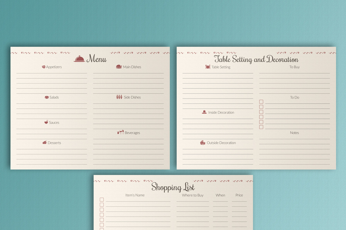 Thanksgiving Planner, Printable PDF, a Stationery Template by EasyLifePlanners (Photo 3 of 4)