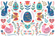 Easter Folk Art Collections Set, an Animal Illustration by YenzArtHaut (Thumbnail 1 of 2)