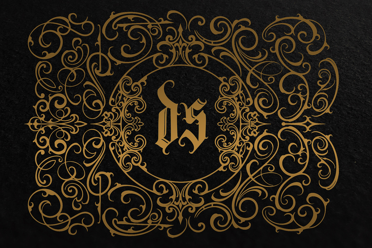 SINNERS FONT + Decorative bonus, a Blackletter Font by dansdesign (Photo 4 of 6)