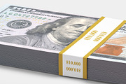 Money Stacks Mockups v.1 - 4 views, a Merchandise Mockup by Illusiongraphic (Thumbnail 11 of 16)