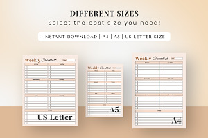 Weekly Checklist Printable PDF