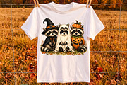 Halloween Raccoon Ghost PNG, Spooky, a Seasonal Illustration by Libby Wishes (Thumbnail 2 of 3)