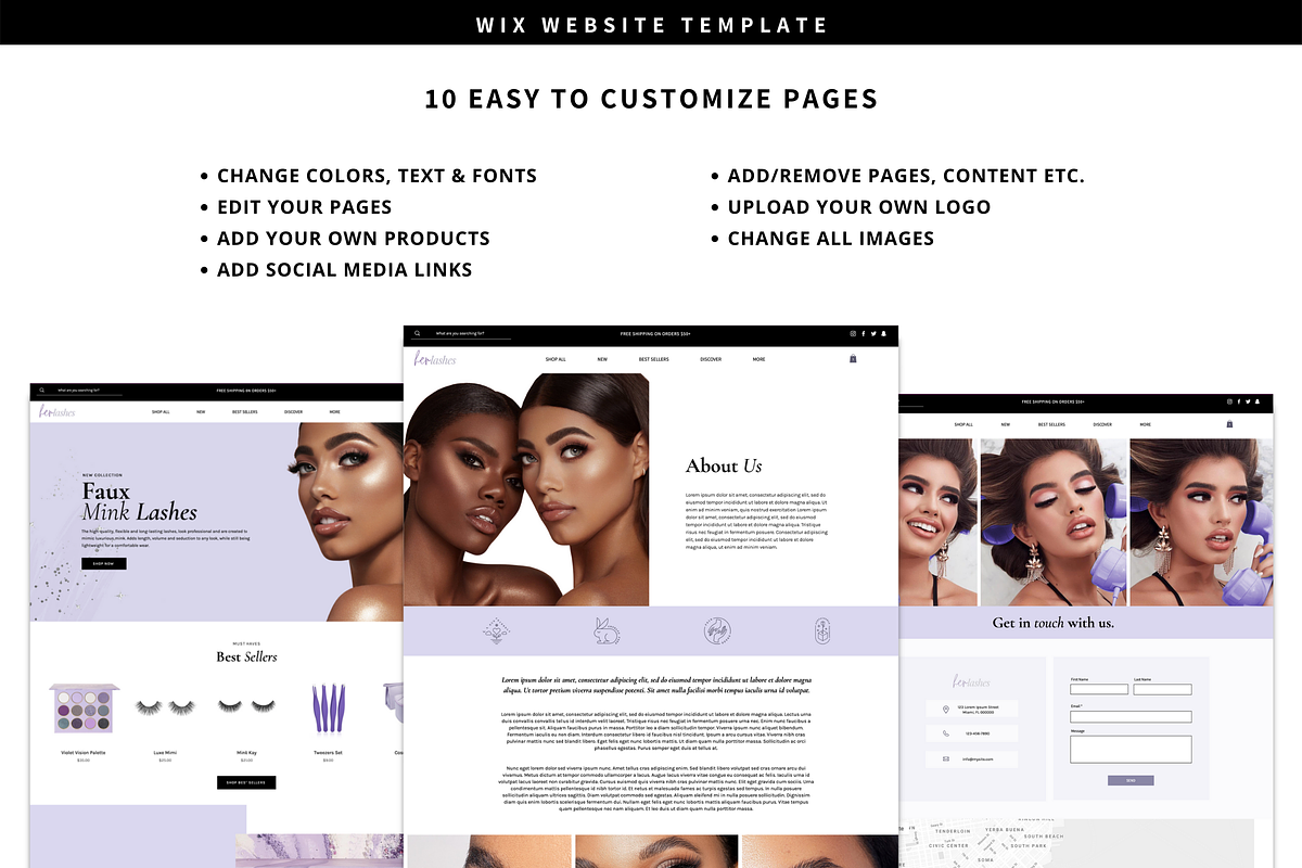 WIX Website Template | Her Lashes, a Wix Template by VVC Studio (Photo 2 of 4)