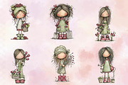 Whimsical Little Girls Gardening C, an Empty State Illustration by SVGArt (Thumbnail 3 of 9)