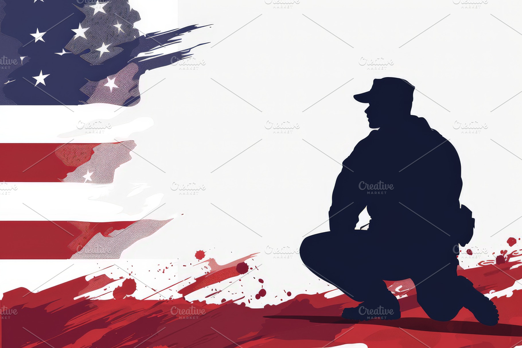Memorial Day concept for American Fl, a Background Photo by Pixeness