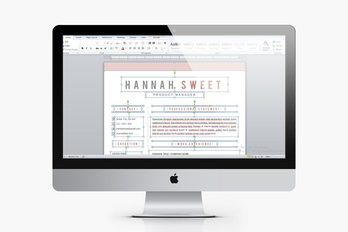 Word Resume Template, a Resume Template by White Graphic (Photo 4 of 4)