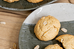 Crunchy biscuits home pastry cookies dessert pile, a Food & Drink Photo by Photo Drive Studio