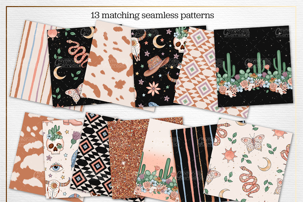 Desert Dreams clipart and patterns, an Illustration by Gaynor Carradice Designs (Photo 3 of 3)