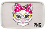 Spring Cat Sublimation Png, an Illustration by Black Bird Studio (Thumbnail 2 of 3)