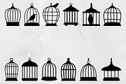 Bird Cage Silhouette SVG, an Object Illustration by newminddesign (Thumbnail 1 of 3)
