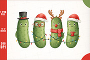 Christmas Pickle,Funny Christmas PNG, an Illustration by SinaCreation (Thumbnail 1 of 7)