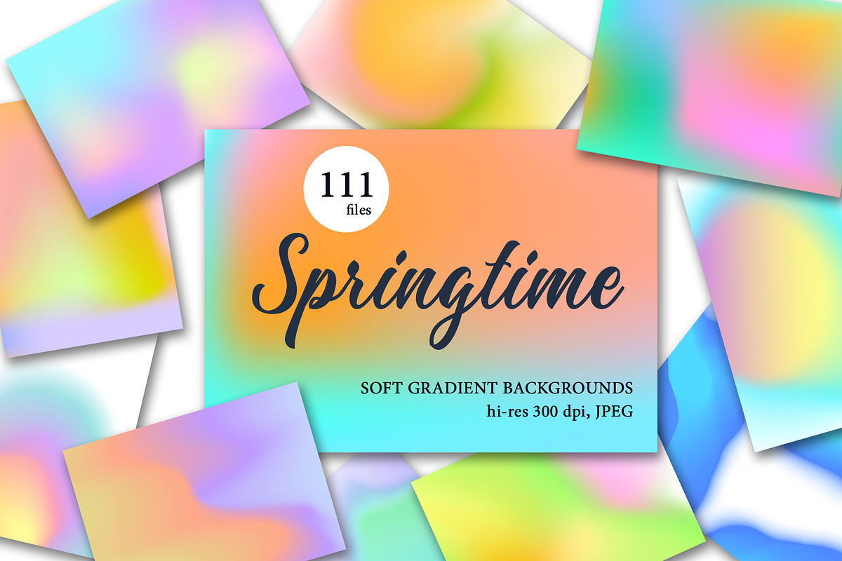 Springtime Gradient Backgrounds Pack, a Texture Graphic by Marmoris.Arts (Photo 1 of 27)