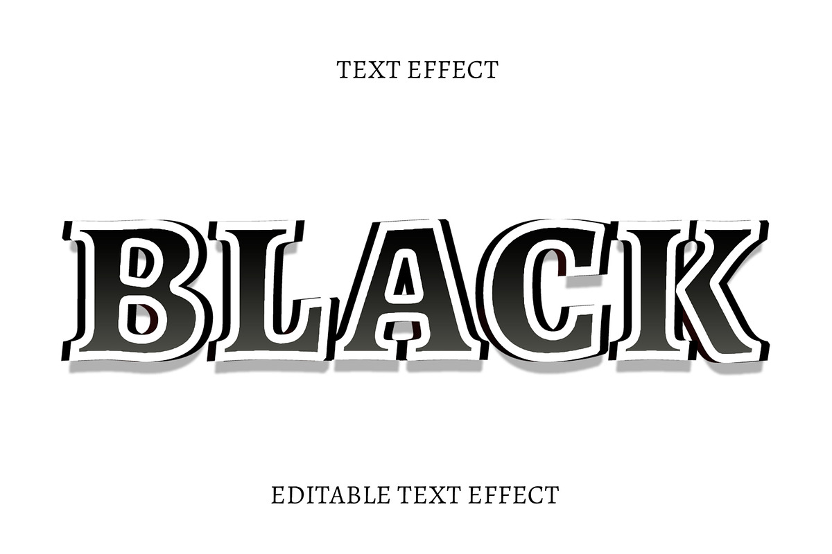 Black Text Effect Layout, a Layer Style Add-On by CreativeShaper (Photo 1 of 2)