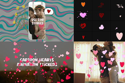 Hearts Stickers for DaVinci Resolve, a Templates & Theme by 2dfx