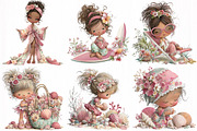 Whimsical Summer Beach Girls Clipart, an Illustration by DreamCafeArt (Thumbnail 3 of 7)