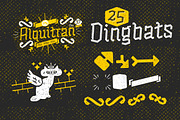 Alquitran Dingbats -50%, a Symbol Font by Rodrigo Typo (Thumbnail 1 of 4)