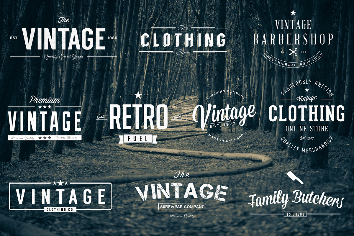 Vintage Logo Bundle, a Branding & Logo Template by Jack Gosbell (Photo 2 of 4)