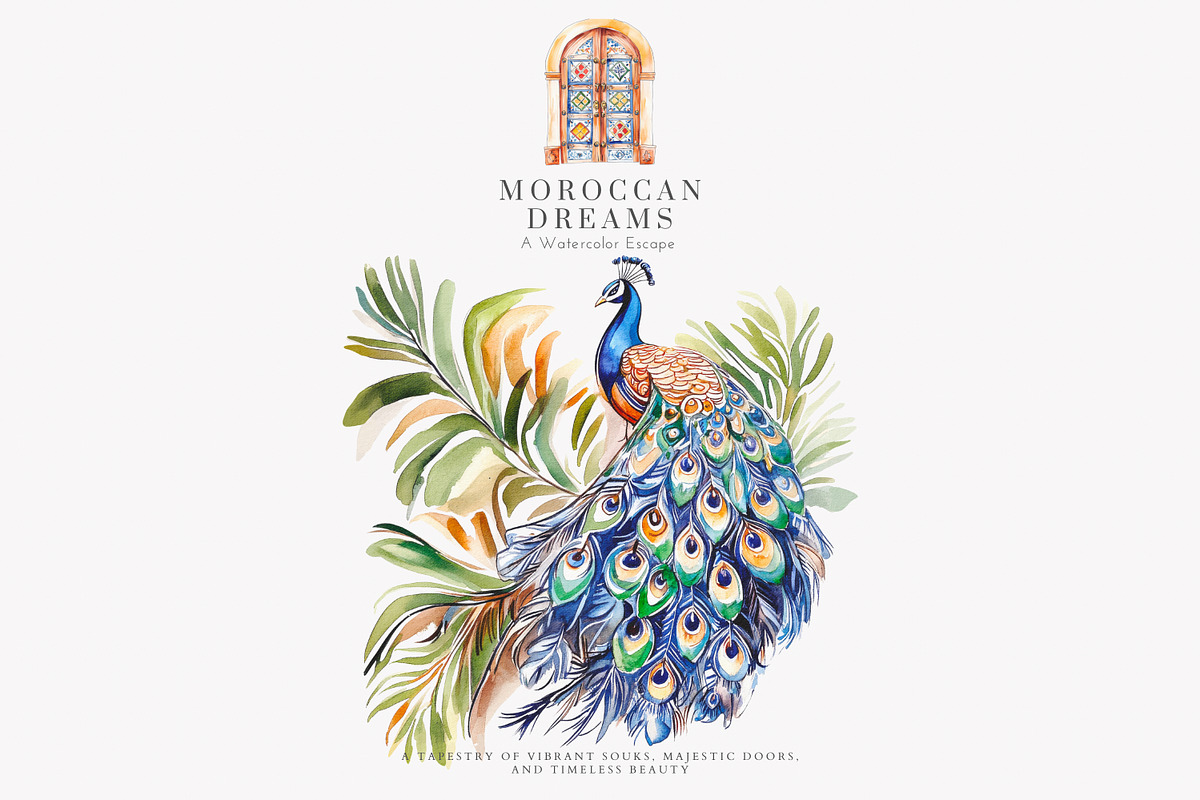 Moroccan clipart watercolor set, a Decorative Illustration by Patishop Art (Photo 6 of 10)