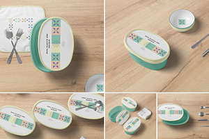 Oval Plastic Box Mockups