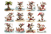 Summer Christmas Clipart, an Illustration by Nicolle's Colorful Art (Thumbnail 3 of 7)