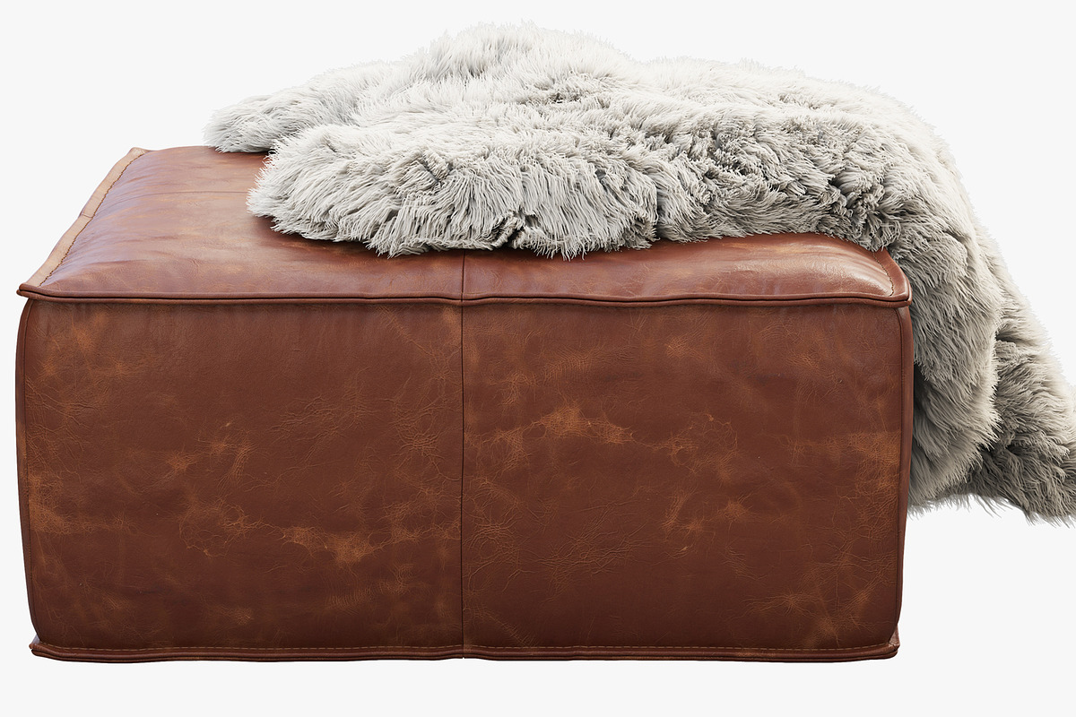 Joybird Lyle Leather Ottoman, a Furniture 3D Model by 3dmitruk (Photo 8 of 30)