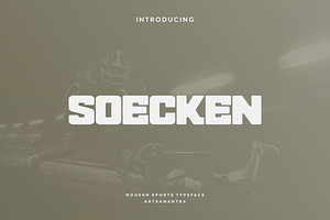Soecken - Modern Display Typeface, a Slab Serif Font by garismantra