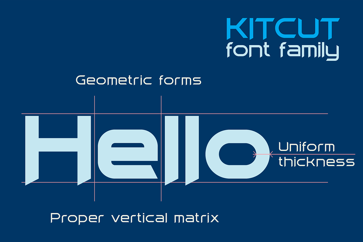 Kitcut font family, a Sans Serif Font by vlad.berla (Photo 3 of 7)