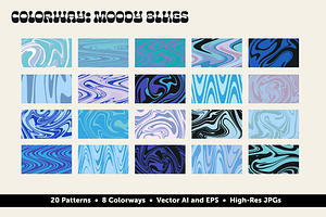 Swirls & Waves - Vector/JPG Patterns